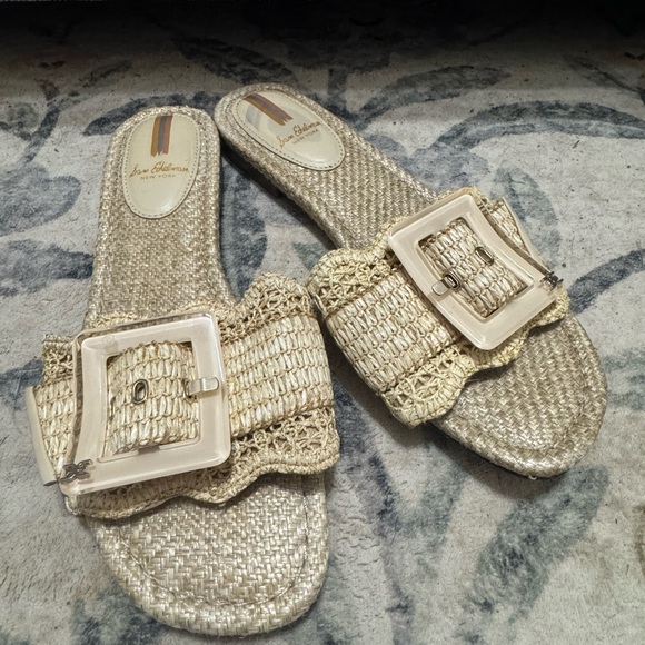Sam Edelman Bambi Beige Woven Sandals - Picture 1 of 3